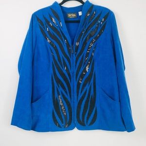 Bob Mackey Wearable Art Blazer Cobalt Blue